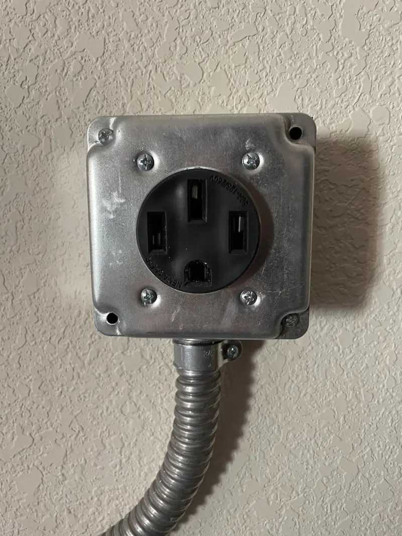 NEMA 14-50 outlet installed for Electrical Panel Upgrade in San Diego Country Estates